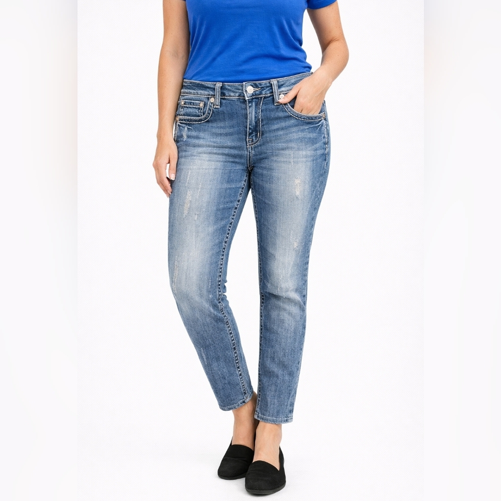 Miss Me Women's Skinny Jeans in Light Blue Wash